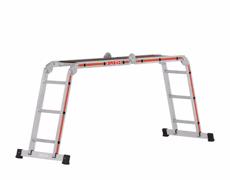 Hymer multifunctionele ladder type AH met 4x3 treden, 4,00 meter, inclusief platform