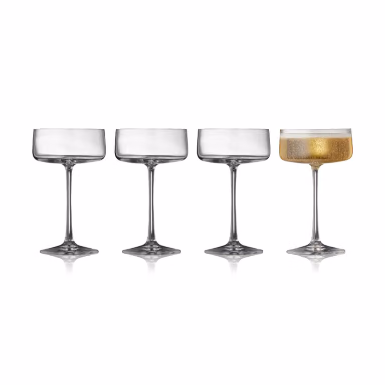 Lyngby Glas Zero champagneglas coupe 26 cl 4-pack Kristal