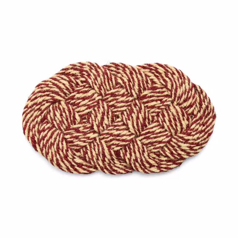 HAY Coco deurmat Swirl bordeaux-off white B: 40 cm, D: 80 cm