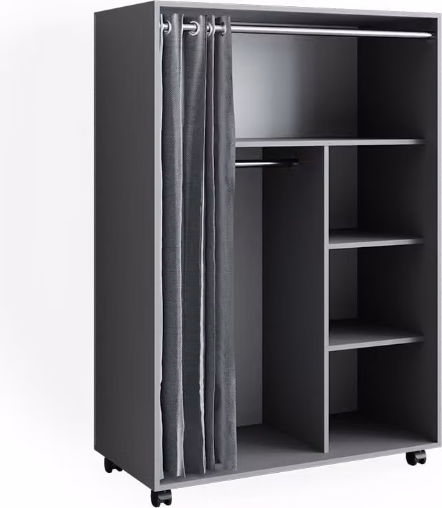 Vicco Doros Kledingopslagkast Grijs met Rolluik Model 40596 B: 100 cm, H: 146,6 cm