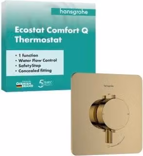 Hansgrohe Ecostat Comfort Q thermostaatkraan inbouwmodel met safety stop, gepolijst goud