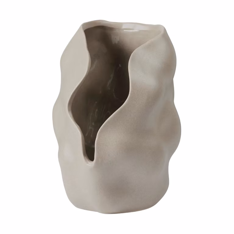 Broste Copenhagen Hekla Hurricane windlicht voor stompkaarsen, Dove grey, Ø 18,6 cm