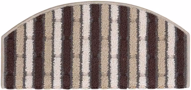Set van beige trapmatten met 3D-weefsel voor veilige treden, 57 x 27 cm