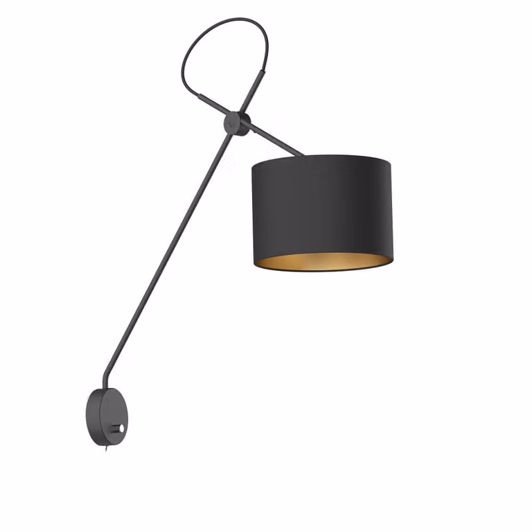 Lyora Design muurlamp Viper zwart met goud