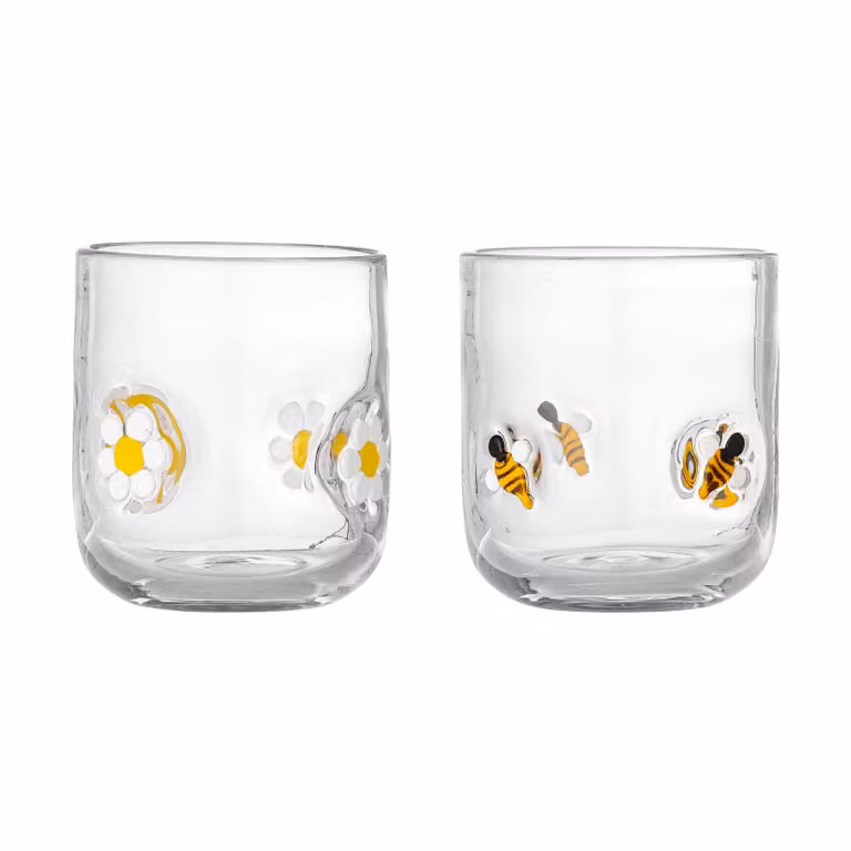 Bloomingville Buzz Tumbler Drinkglas Transparant, 2-delig