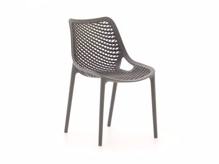 Forza Furniture Ripi Dining tuinstoel - Grijs - Kunststof - Stapelbaar