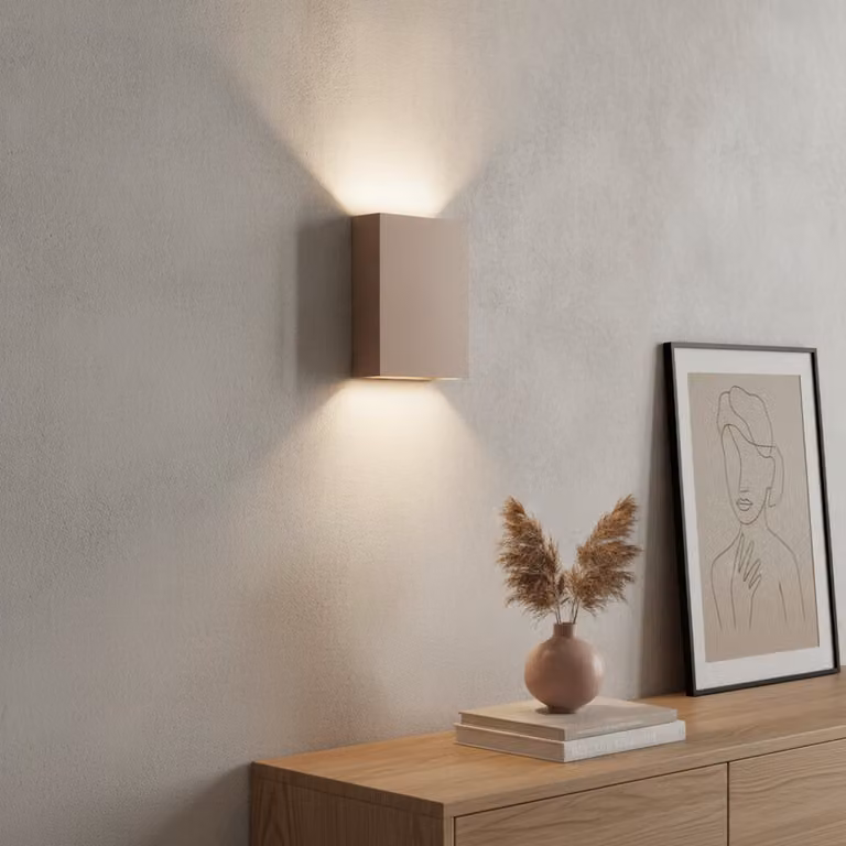 Artdelight Wandlamp Memphis Modern Brons en Koper met LED en Up/Down Lichteffect, Hoogte: 16 cm