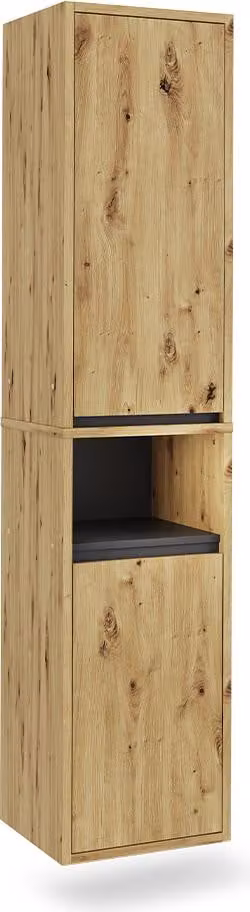 Vicco Viola Hoge kast met 2 deuren, grijs, 38 x 170 cm