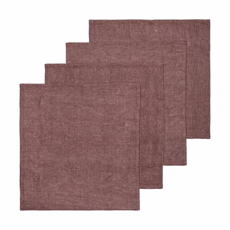 Ferm Living Hale servet 4-pack Chestnut, 35 x 35 cm