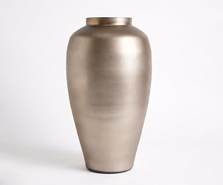 Delife Vaas Somera Opal Mondgeblazen Glas B: 29 cm, D: 29 cm, H: 52 cm