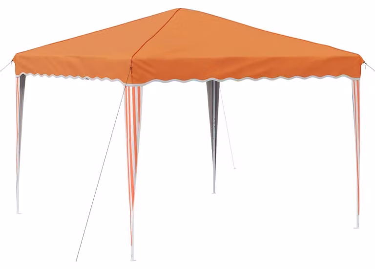 vidaXL Opklapbare partytent, Oranje, Oxford-stof, B/D/H: 288 x 288 x 245 cm