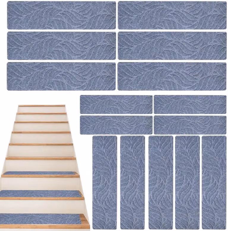 15 stuks Antislip Trapmatten - Zelfklevende Strips - Grijs