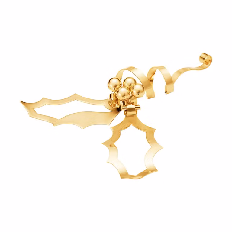 Georg Jensen kersttafeldecoratie goud, middelgroot
