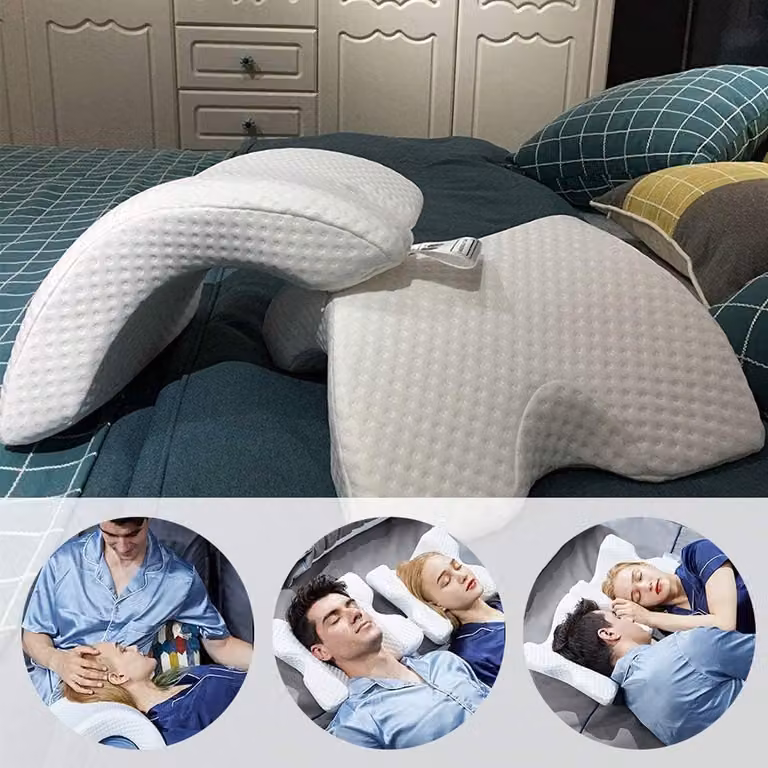 Ergonomisch Ice Silk Neksteunkussen van Traagschuim met Armbrug en U-vormige Boog voor Zijslapers