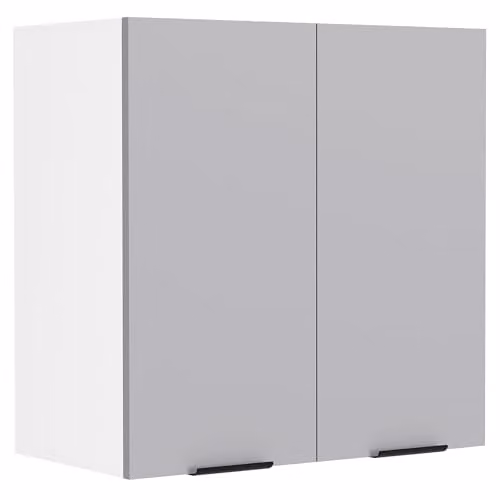 VCM Keukenkast Wandkast Wit/Antraciet met 2 Deuren en 2 Vakken B/D/H: 60 x 31 x 60 cm