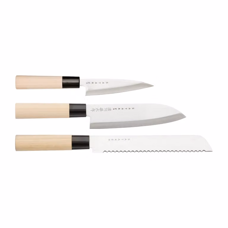 Satake Houcho messenset 3-delig van Hi Carbon Steel