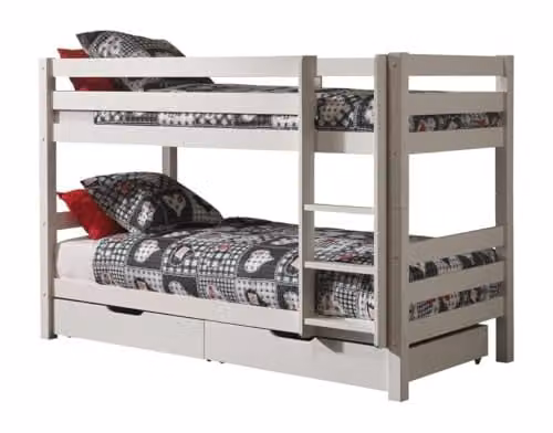 Vipack Pino stapelbed van massief grenen, wit, 90 x 200 cm