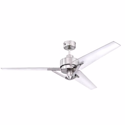 Westinghouse Lighting Julien Moderne Industriële Plafondventilator met Afstandsbediening, Geborsteld Nikkel, 137 cm