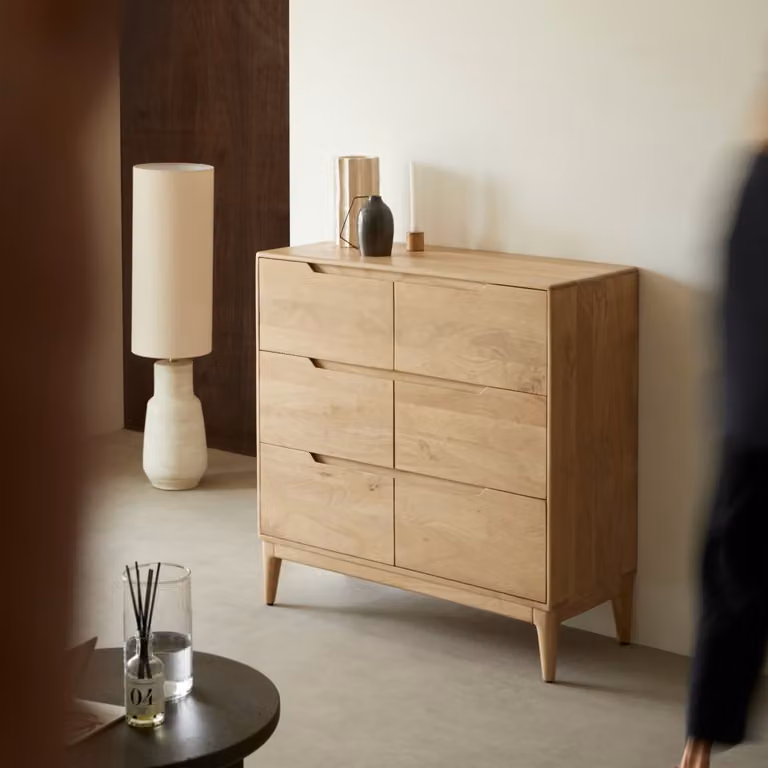 Tikamoon Gabrielle Ladekast van massief mangohout - Naturel/Beige