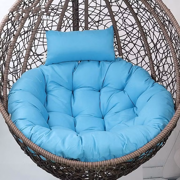 Zelfnivellerende hangmat stoel schommelstoel voor buiten en binnen - Hemelsblauw - 105 x 90 cm