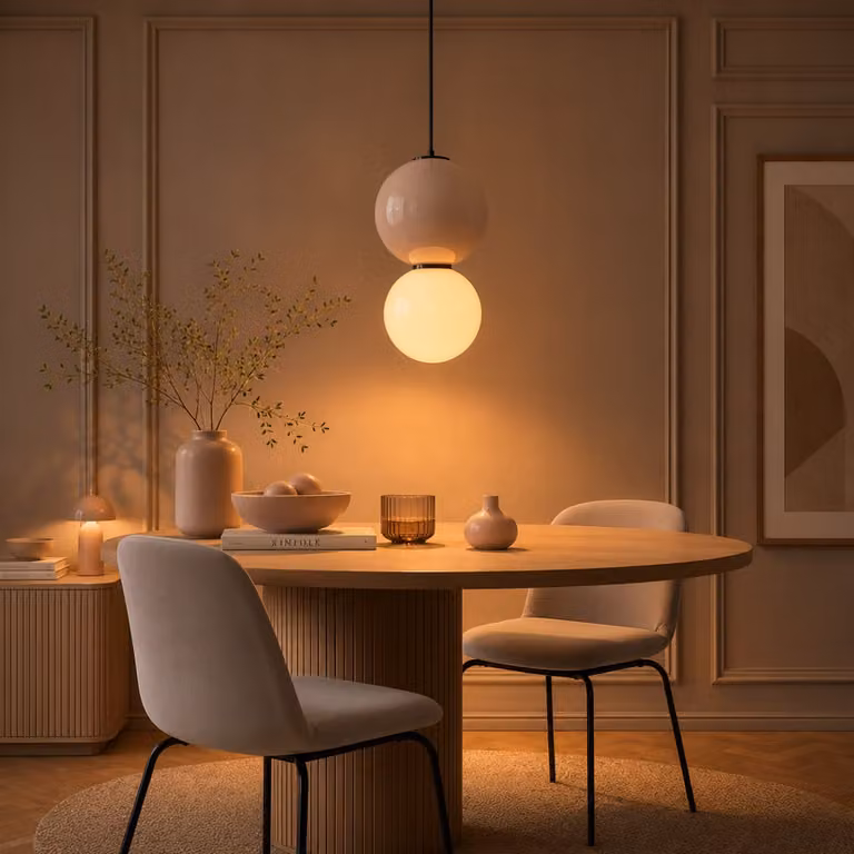 Lyora Hanglamp Noesis Lichtgrijs en Wit Ø 25cm