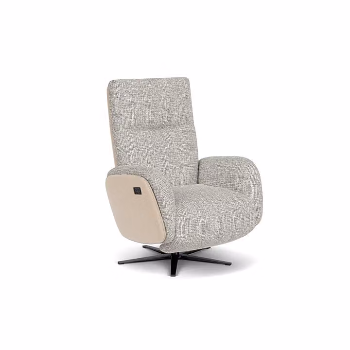 Prominent Relaxstoel Organic - Beige - Stof/Leer of Stof/Stof