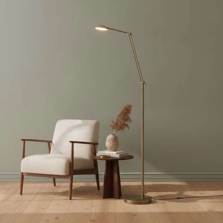 Artdelight Palermo Klassieke Vloerlamp - Antiek Brons - Hoogte: 135 cm
