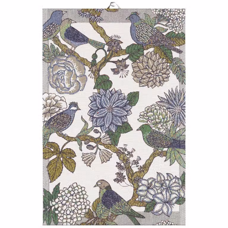 Ekelund Linneväveri Fåglabo keukenhanddoek Multi 40 x 60 cm