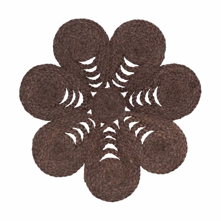 Dixie Elin placemat anemone coffee Ø40 cm