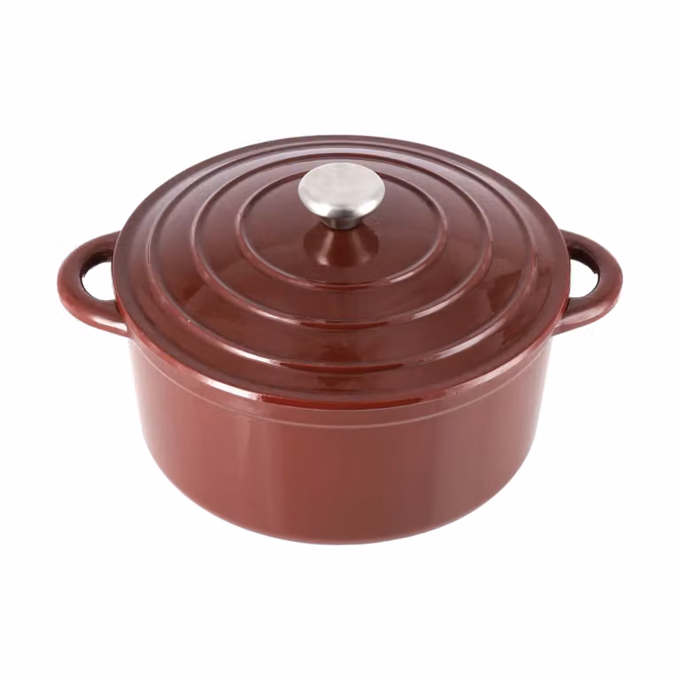 Nordwik gietijzeren pan rond 5 l Burgundy