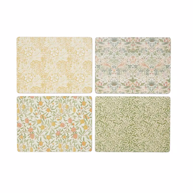 Pimpernel Morris & Co Simpley placemats 4-delig Fruit Willow Strawberry Thief Marigold