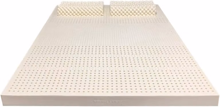 Wit Natuurrubber Matras Topper met 7-zone ondersteuning - 90 x 220 cm