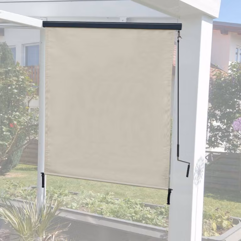 Mendler Verticale zonwering HWC-F42, verticale markies met UV-bescherming 50, crème-beige, B: 140 cm, H: 250 cm