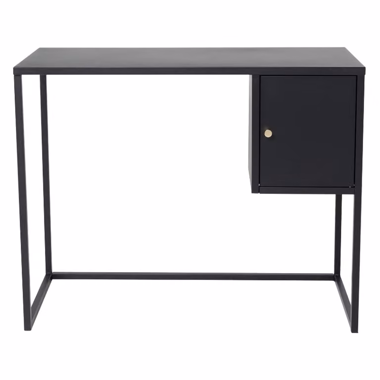QUVIO Zeno Bureau Zwart - Schrijftafel voor Home Office - B/D/H: 120 x 75 x 45 cm