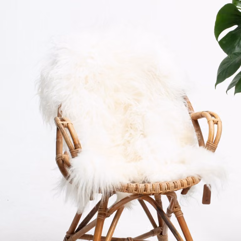 SHEEPY® Ása Schapenvacht Wit Maat L (105-110cm)