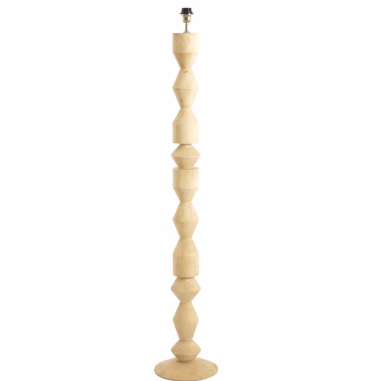 Light & Living Vloerlamp Edie Scandinavisch Design, Hout, Bruin/Beige, B: 23 cm, H: 133 cm
