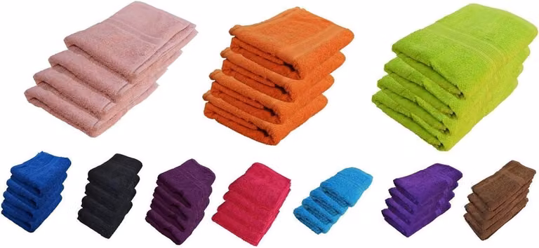 Handdoek Set van 100% Katoen in Roze, 500 g/m² - 1x 50 x 100 cm en 1x 70 x 140 cm