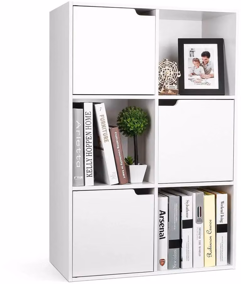 Witte Boekenkast Cube voor Woonkamer, Slaapkamer of Thuiswerkplek