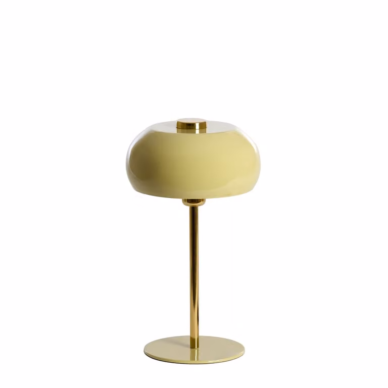Light & Living Tafellamp Surin - Groen met Goud/Messing - Ø 23 cm