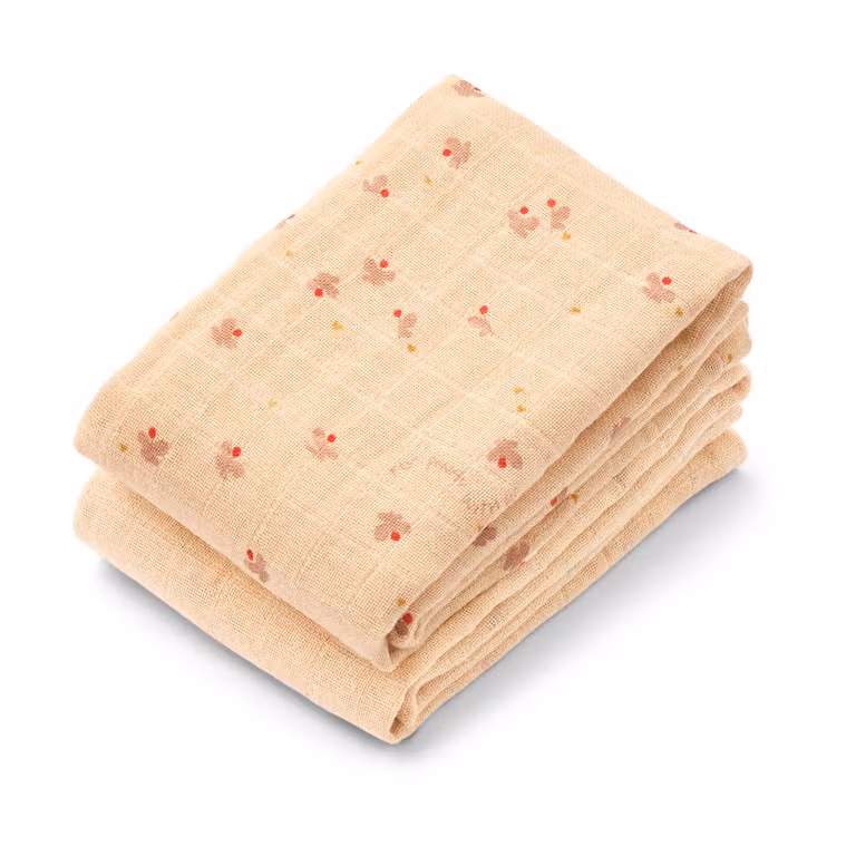 Liewood Lewis mousseline doeken 2-pack Mini butterfly-apple blossom mix 65x65 cm