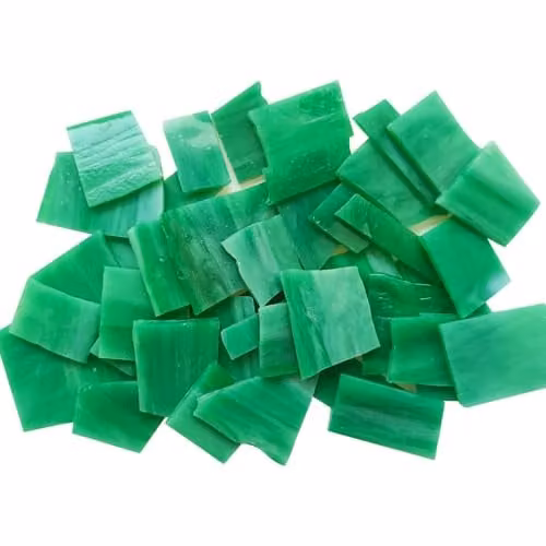Gemengde groene gebrandschilderde glasmozaïek tegels voor DIY decoratie, 200g