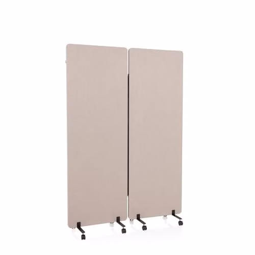 hjh OFFICE FLEXMIUT Mobiele akoestische scheidingswand set van 2, Taupe, H 177 x B 60 cm