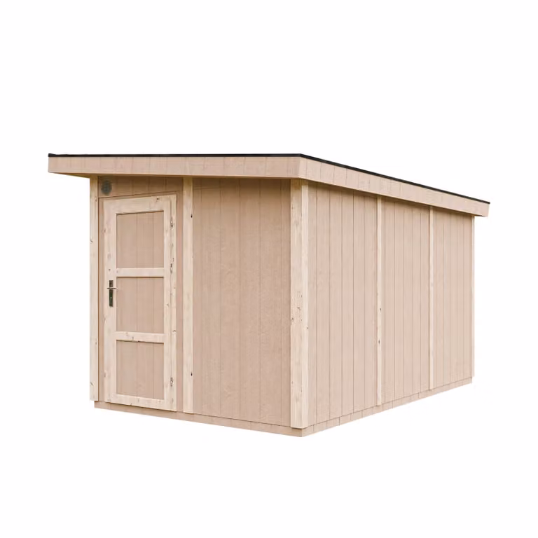 TIMBELA M904 Tuinhuis met vloer en bitumentegels, 8,7 m2, B: 412 cm, L: 279 cm, H: 239 cm