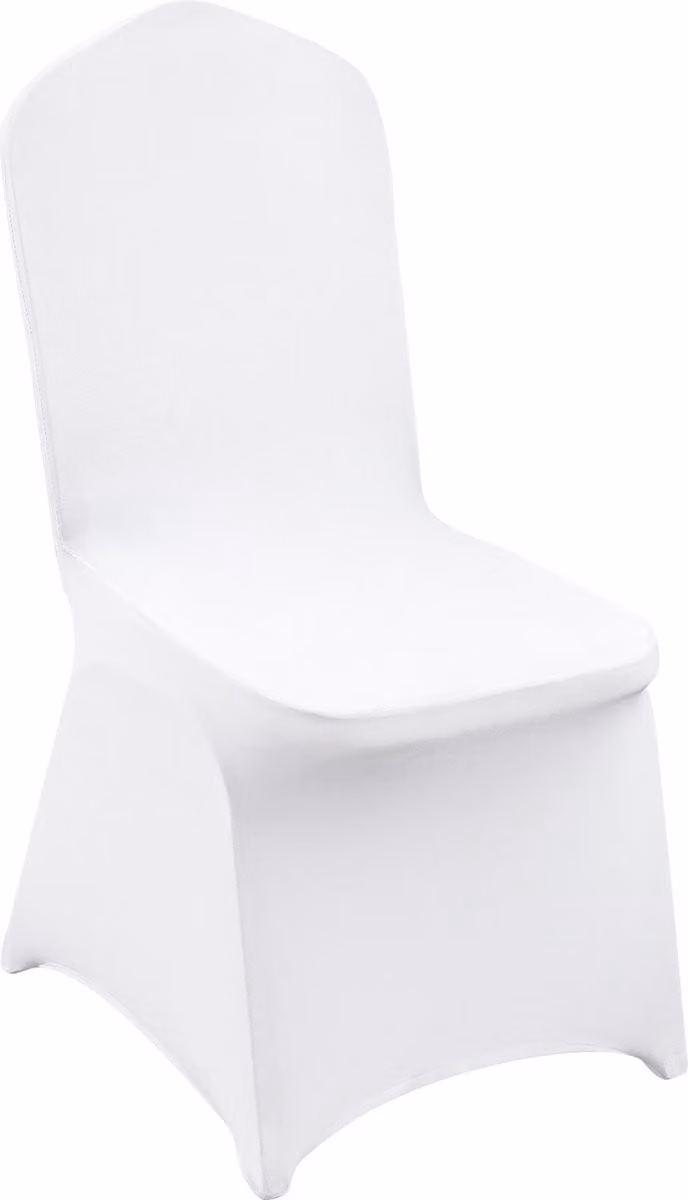VEVOR 100 stuks Spandex Stretch Stoelhoezen Wit voor Bruiloft en Feestdecoratie