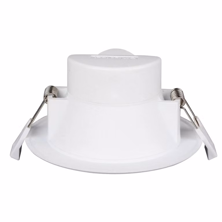 Prios Rida LED inbouwlamp set van 3, wit, rond, dimbaar, IP44, voor badkamer