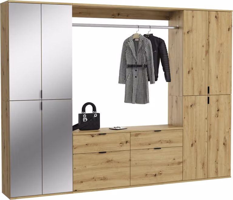 ProjektX Garderobe Opstelling P1 in Eiken Decor