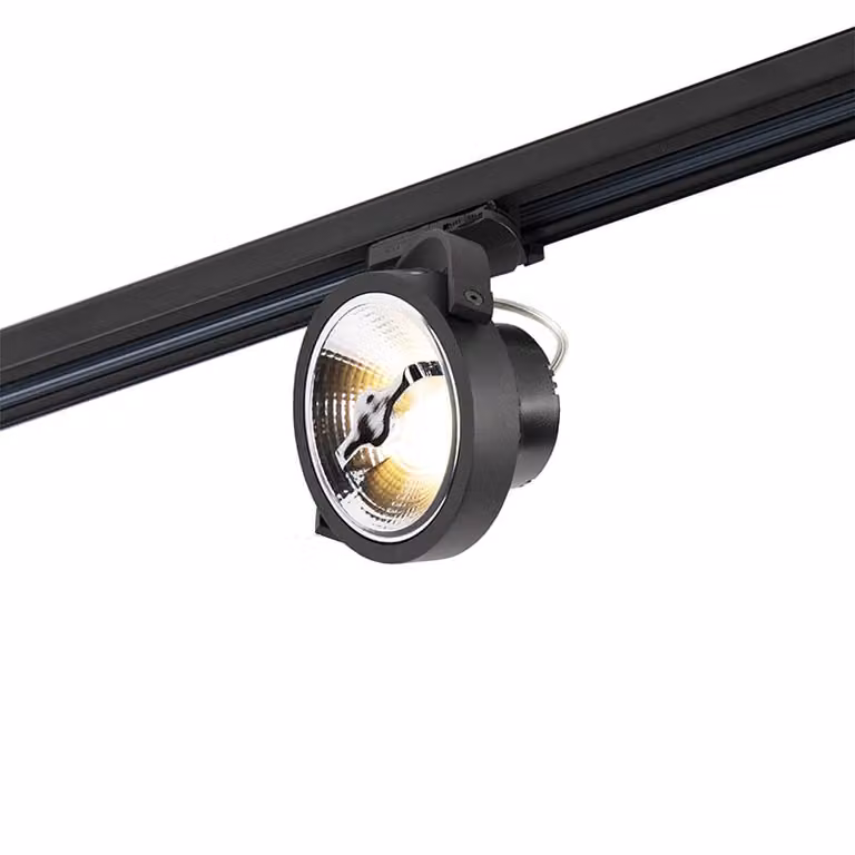 Qazqa Railspot zwart voor 3-fase rail GU10 111 cm