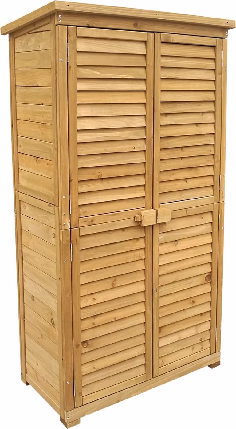 Wiltec Tuinhuis van vurenhout met lamellendeur en bitumendak, B/D/H: 87 x 46,5 x 160 cm