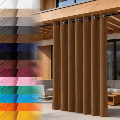 Lantigo Buitengordijn Bruin 155 x 230 cm - Duurzame en Ondoorzichtige Zonwering voor Tuin, Terras of Balkon