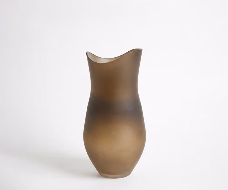 DELIFE Vaas Sinuo Aurum Mondgeblazen Glas B: 16 cm, D: 16 cm, H: 30 cm